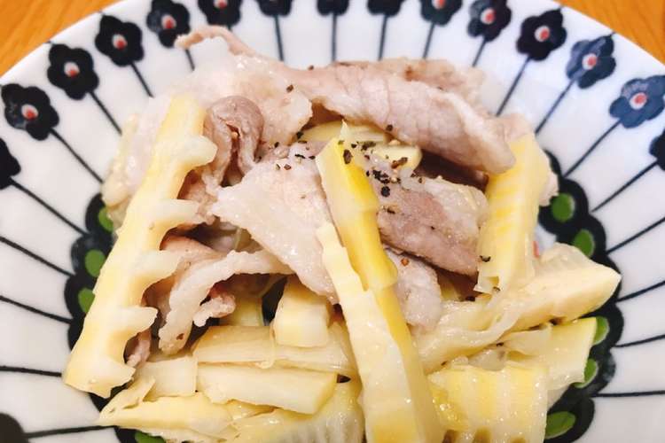 超簡単 たけのこと豚バラの出汁煮 レシピ 作り方 By ゆきっちん クックパッド