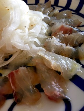 鯛の昆布じめカルパッチョ