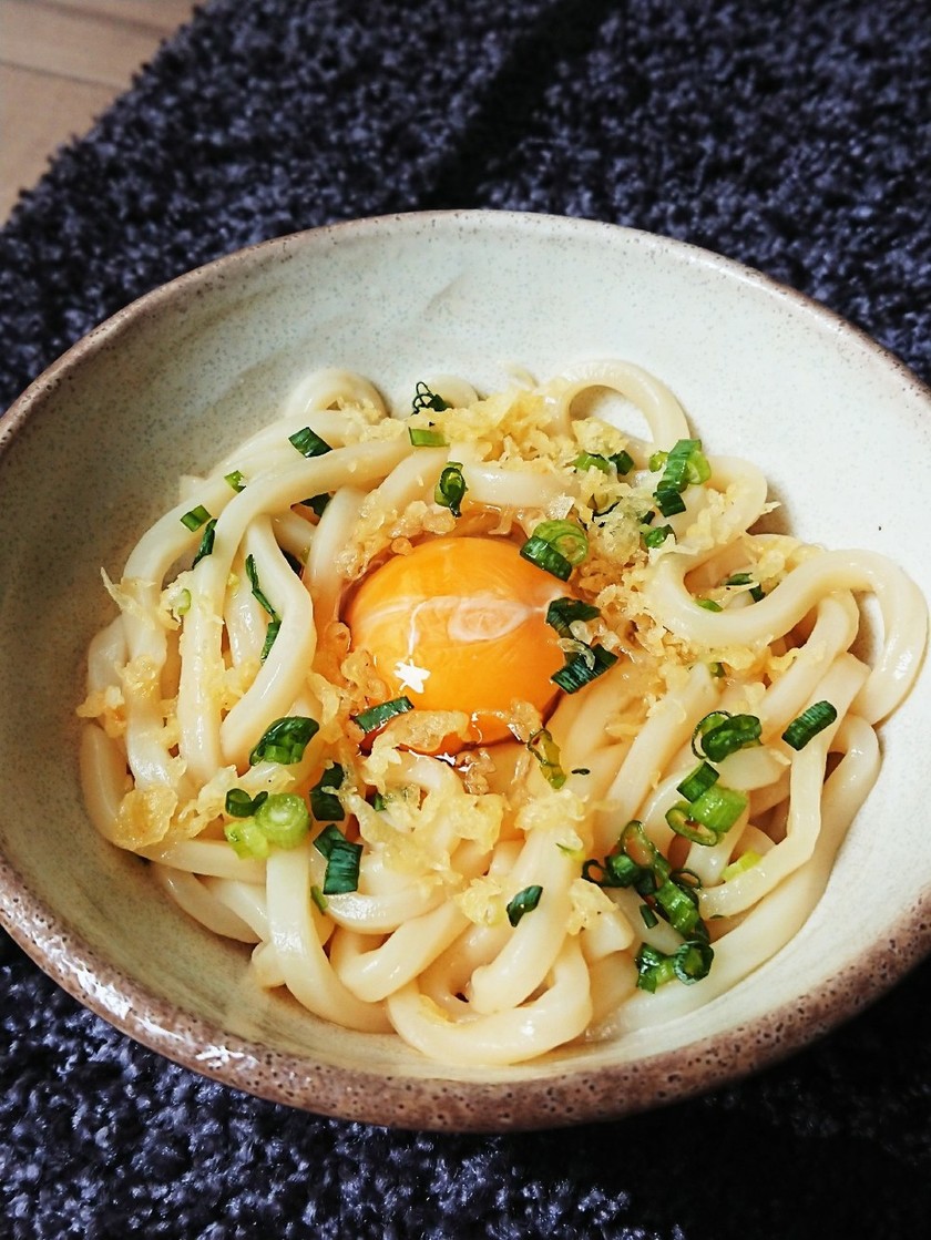 丸亀製麺風★釜玉うどん☆冷凍うどんで簡単
