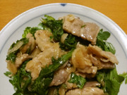 【定番】豚肉と春菊の玉ねぎレモン醤油あえの写真
