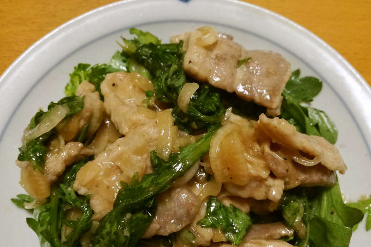 定番 豚肉と春菊の玉ねぎレモン醤油あえ レシピ 作り方 By Nonnonoka クックパッド 簡単おいしいみんなのレシピが352万品