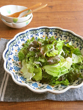 包丁要らず♪レタスとしらすの簡単サラダ