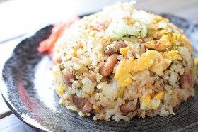~簡単焼き豚の高菜チャーハン~