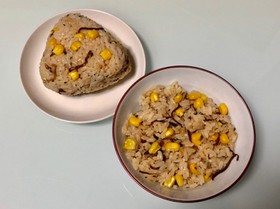 簡単&美味☆バター香る塩昆布コーンご飯
