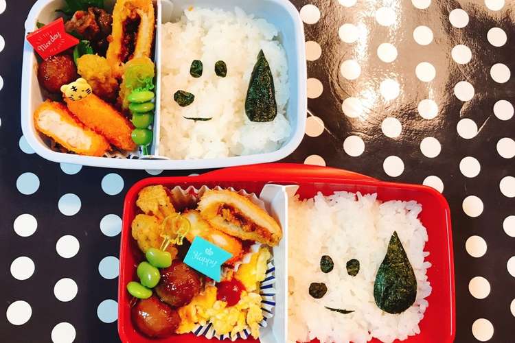Jkが作った スヌーピー弁当 レシピ 作り方 By みよみおカップル クックパッド