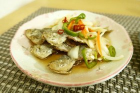 【野菜とお魚大量消費】小鯵の南蛮漬け