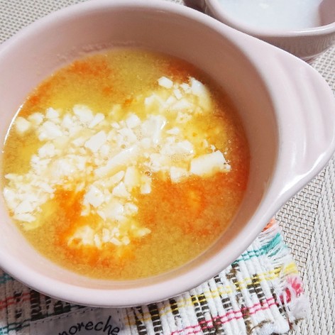 離乳食初期～キャベツにんじんお豆腐スープ