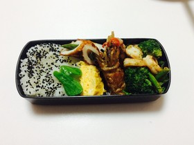 148、ブロッコリーと海老のリメイク弁当