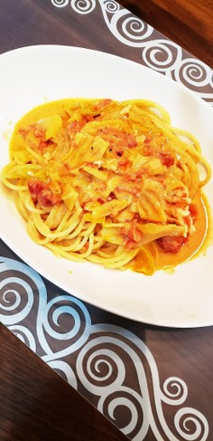赤海老トマトクリームパスタ☆シェフ直伝