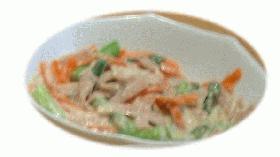 アスパラとにんじんの白和え