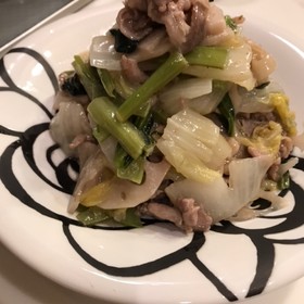 豚こまと余り野菜の塩とろみ炒め