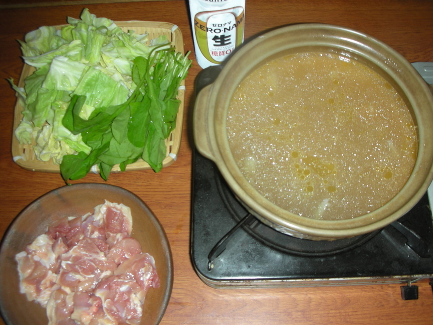 何ちゃって博多風鶏の水炊きのスープの画像