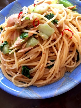 簡単!ツナとちんげん菜のパスタ