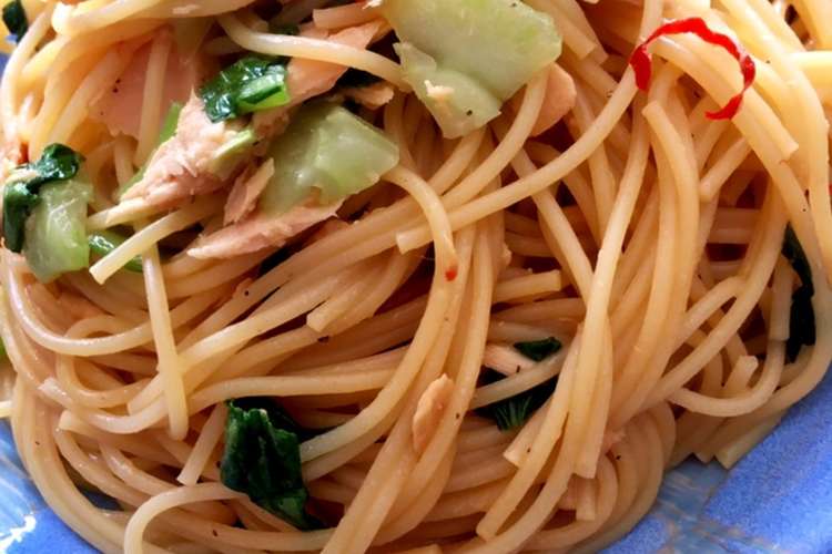 簡単 ツナとちんげん菜のパスタ レシピ 作り方 By ぼり クックパッド 簡単おいしいみんなのレシピが377万品