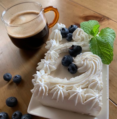 ブルーベリーヨーグルトdeチーズケーキの写真