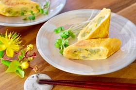 剥きそら豆の玉子焼