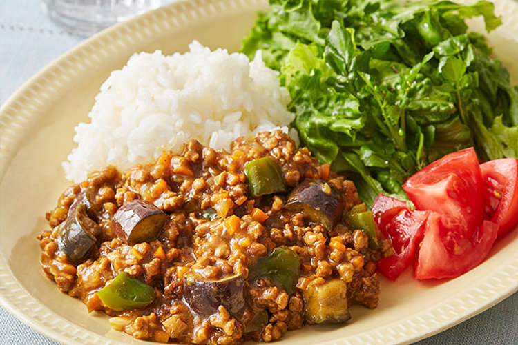 レンジで 大豆のお肉のなすキーマカレー レシピ 作り方 By マルコメレシピ クックパッド 簡単おいしいみんなのレシピが375万品