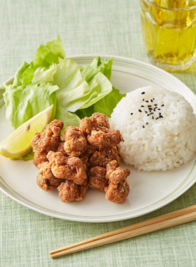 大豆のお肉でヘルシーから揚げプレート