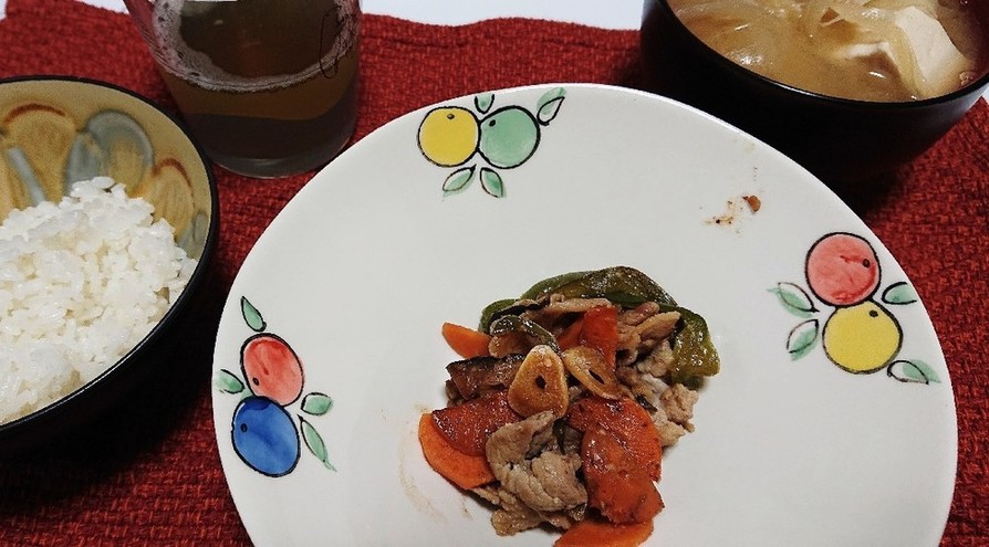 野菜と豚の味噌醤油炒めの画像