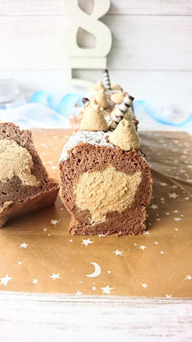 モカ甘酒米粉生シフォンケーキ
