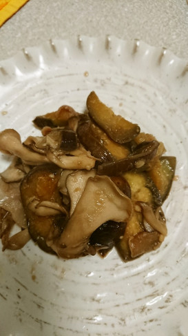 ★なすびとマイタケと豚肉の味噌炒め