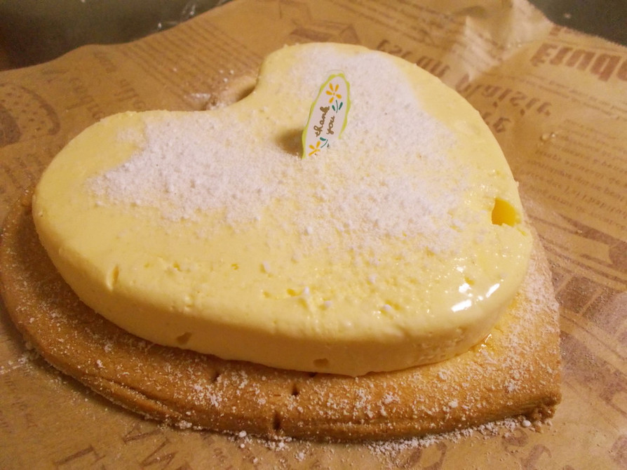 ハートの簡単レアチーズケーキ♡の画像