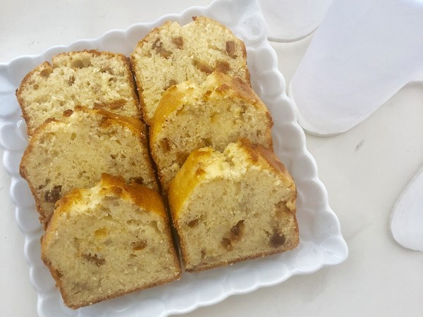 オレンジピールとバナナのパウンドケーキ