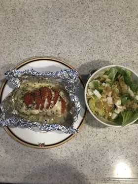 ササミのトマトバジルチーズ焼き