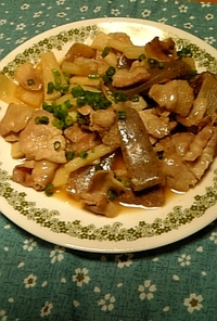豚肉と長芋の甘辛炒め