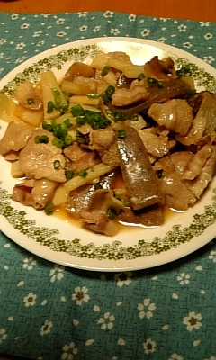 豚肉と長芋の甘辛炒めの画像