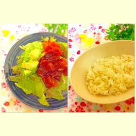 絶対旨い!アボガドと鮪のづけ丼