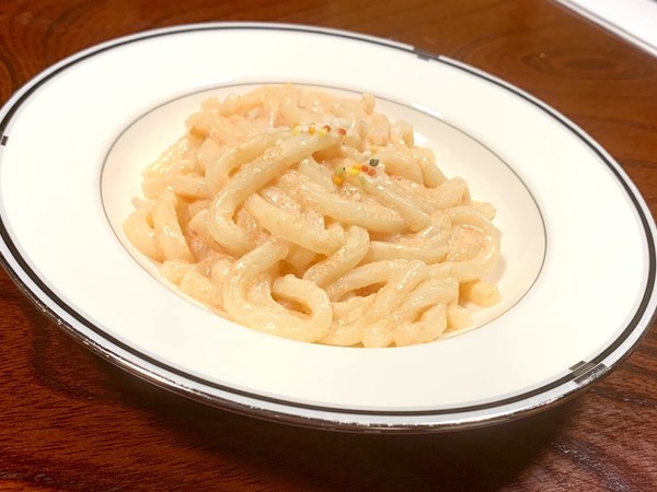 簡単夜食!冷凍うどんでめんたいうどん