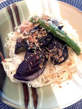 翌日のお楽しみなすそうめん