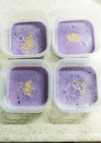 糖質制限♪紫芋パウダーの牛乳寒天