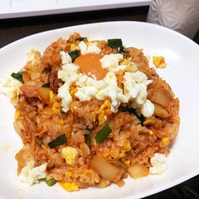 ズボラ飯★辛口キムチチャーハン