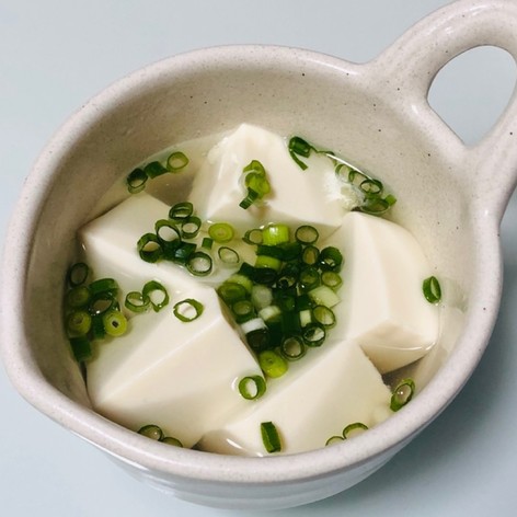 レンジで簡単☆豆腐の白だしスープ