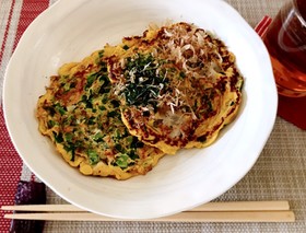 簡単♪青ネギたっぷり お好み焼き風卵焼き