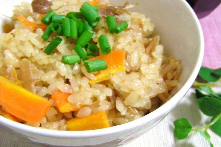 バター風味 ツナとなめたけの炊き込みご飯 レシピ 作り方 By Komomoもも クックパッド