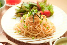 和風たらこパスタ⁂麺つゆで簡単に