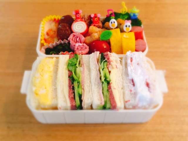 最高の動物画像 75 可愛い サンドイッチ お 弁当