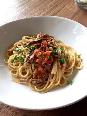 乾燥ポルチーニ茸のパスタ