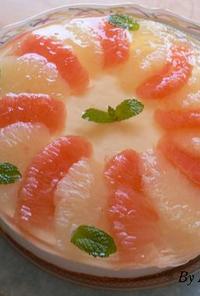 キラ☆グレープフルーツのレアチーズケーキ