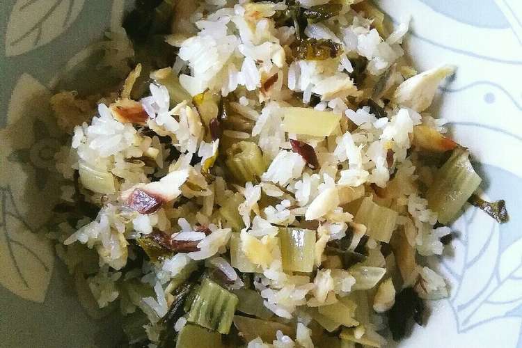 香り米で杓子菜塩サバチャーハン レシピ 作り方 By Rikugameji クックパッド