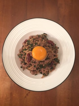 ピリ辛肉味噌パスタ