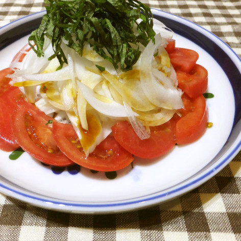さっぱり☆新たまねぎとトマトのサラダ