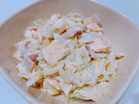 簡単!キャベツ・ハム・薄焼き卵マヨサラダ