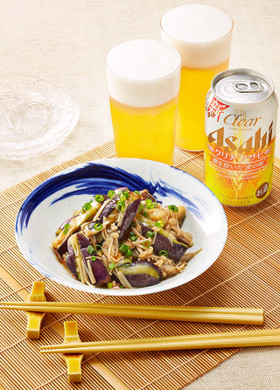 レンジで!なすとなめたけのピリ辛あえ
