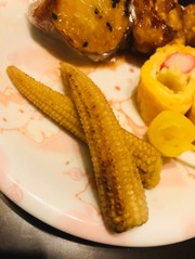 ヤングコーンバタ醤油♡簡単!!お弁当にもの写真