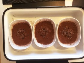 板ゼラチンで簡単チョコプリン