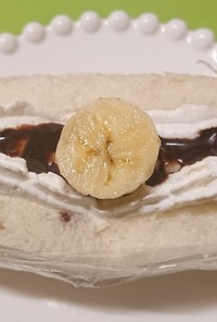 食パンでバナナロールケーキ♡カロリーオフ